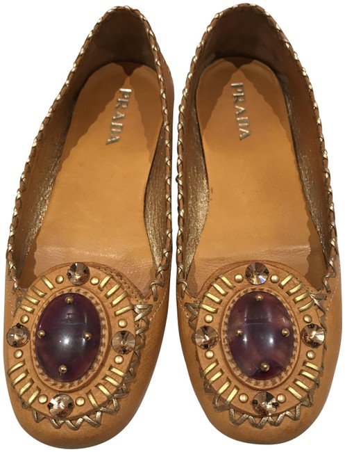 Prada Dark YellowPurple Gem Flats