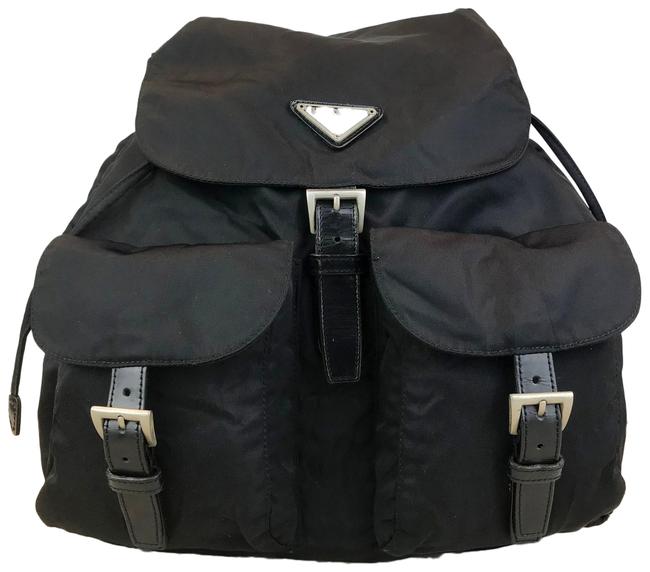 Prada Drawstring Lightweight Sale Black Nylon Backpack
