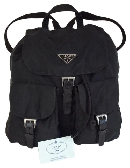 Prada Ebano Color Dark Gray Nylon Backpack