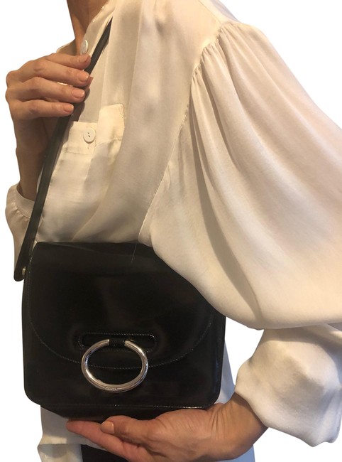 Prada Flap Patent Leather Messenger Bag