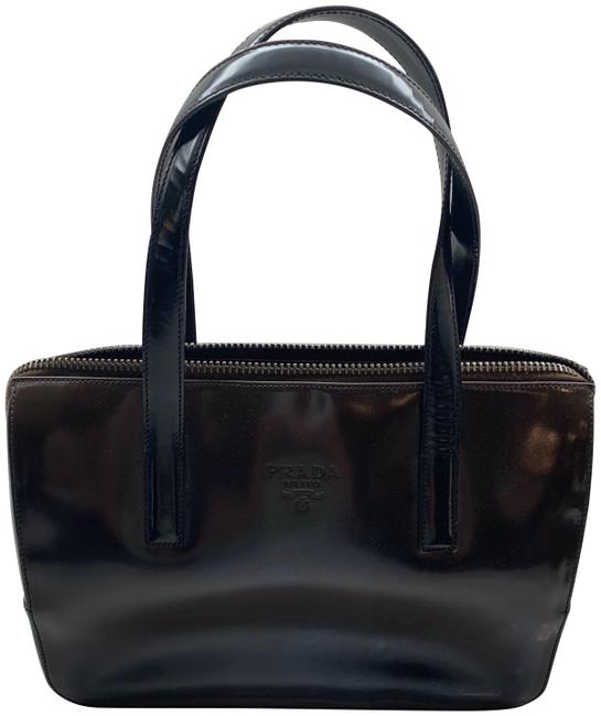 Prada Fume Spazzolato B7441 Chocolate Leather Baguette