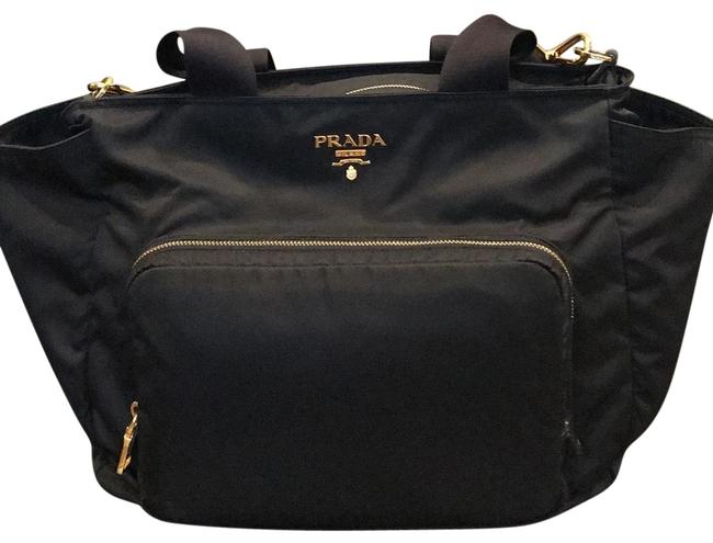 Prada Gold Nylon Diaper Bag