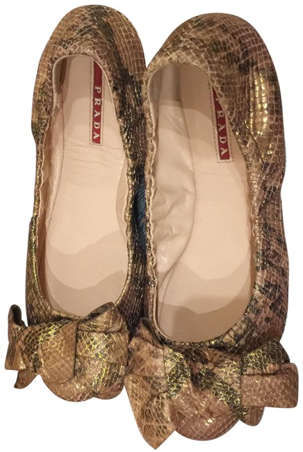 Prada Golden Flats