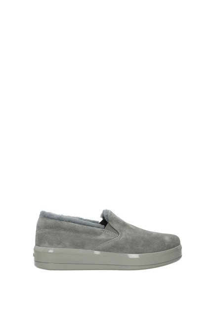 Prada Gray Slip On Women Flats