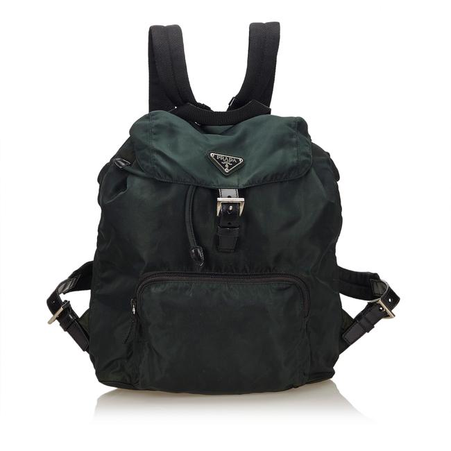 Prada Green Fabric X Nylon X Leather X Others Backpack