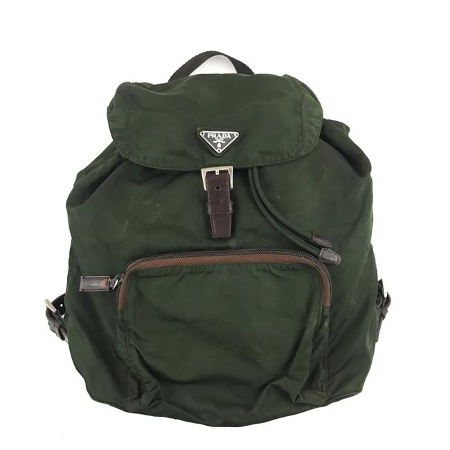 Prada Green Nylon Backpack