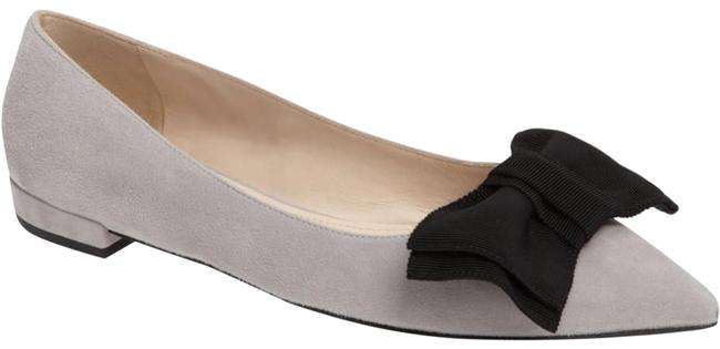 Prada Grey Bow Pointy Toe Flats
