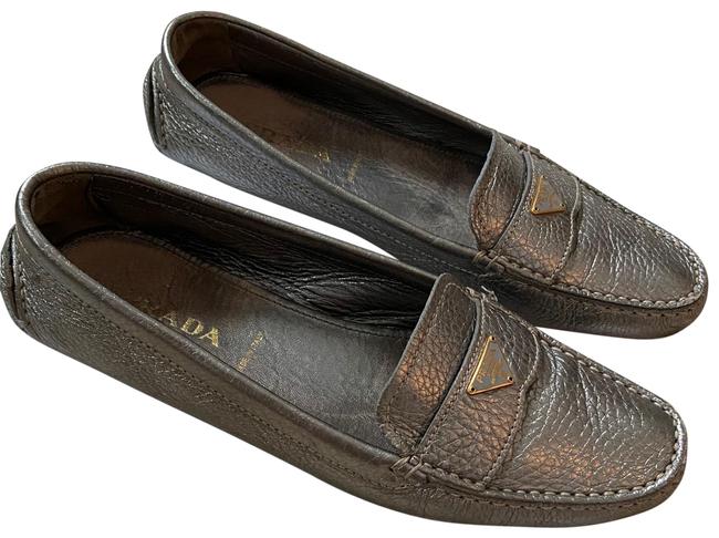 Prada GreySilver Flats