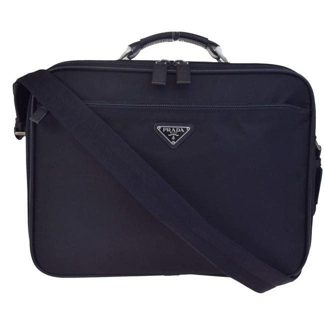 Prada Leather Bussines Black Nylon Laptop Bag