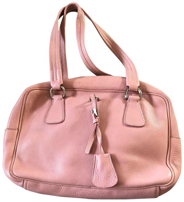 Prada Light Pink Leather Baguette