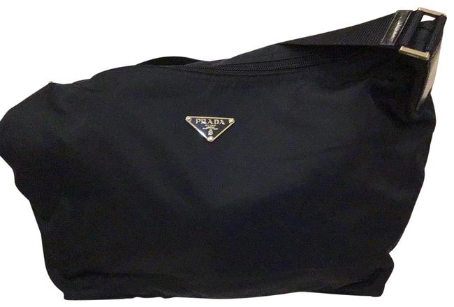 Prada Like New Bagget Black Nylon Baguette