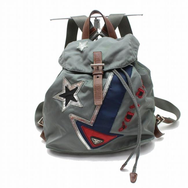 Prada Limited Edition 870869 Gray Nylon Backpack