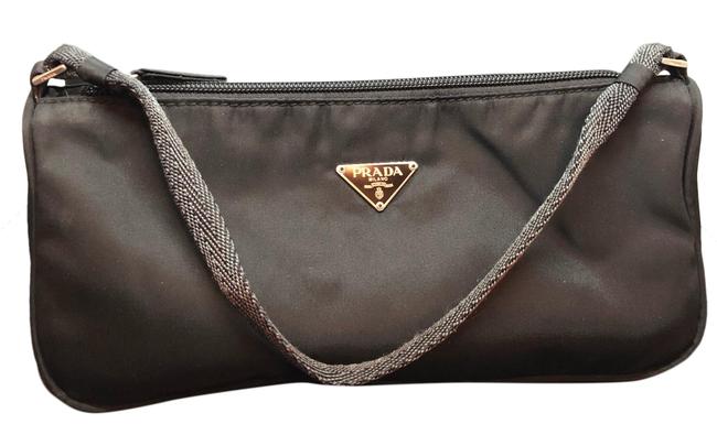Prada Mini Black Nylon Baguette