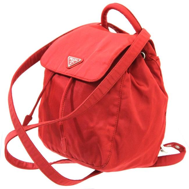 Prada MiniRed Color Nylon Backpack