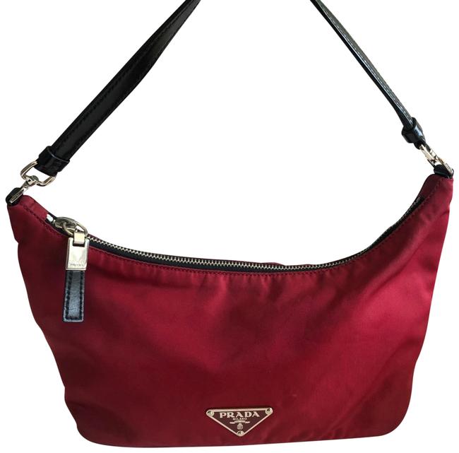 Prada Bag Mini Tessuto Red Nylon Baguette