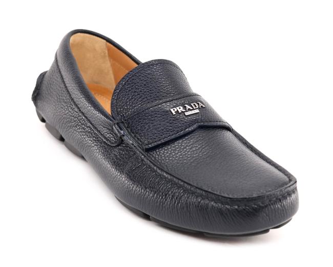 Prada Navy Blue Mens Loafers Daino Flats