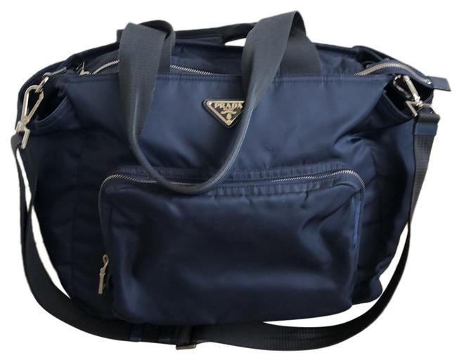 Prada Navy Nylon Diaper Bag