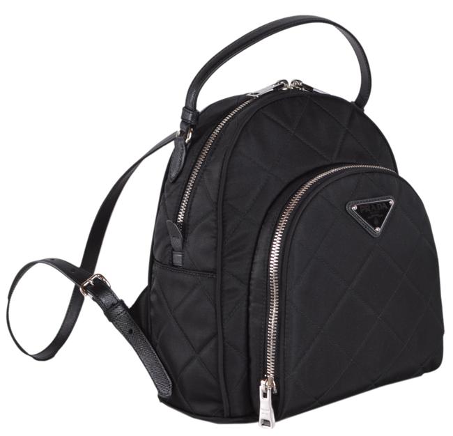 Prada New Quilted Medium Purse Black Nylon Backpack