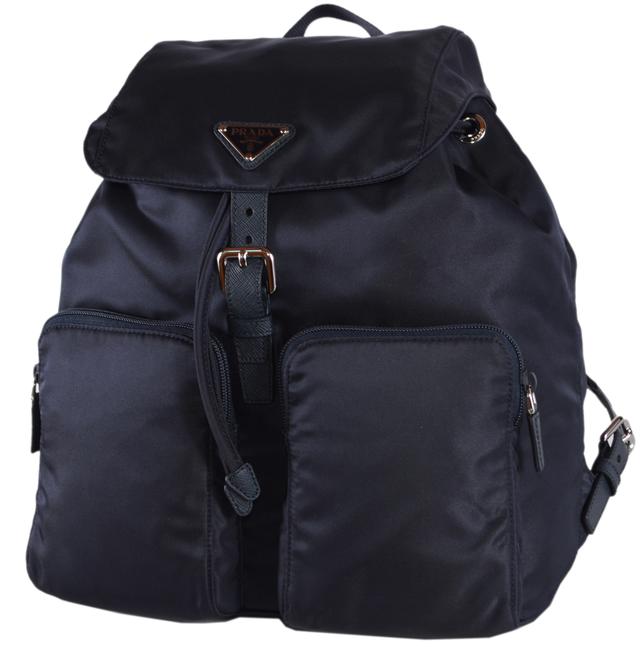 Prada New Zainetto Tessuto Purse Blue Nylon Backpack