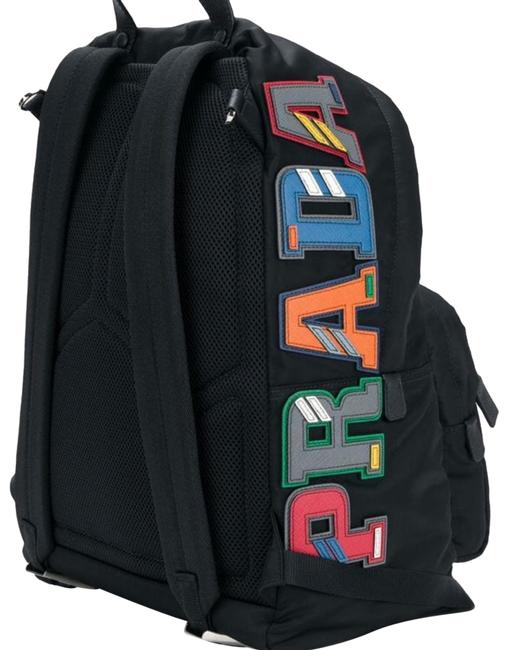 Prada Nylon Logo Patch Backpack
