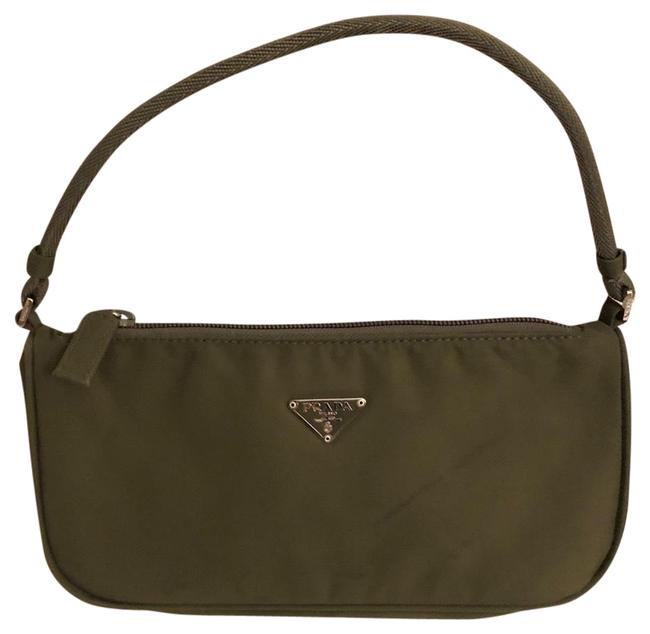 Prada Olive Nylon Baguette