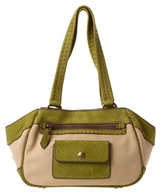 Prada Ostrich Leather Trimmed Baguette