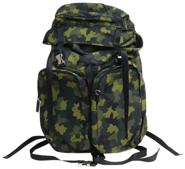 Prada Pack Green Nylon Shc7 10317 Backpack