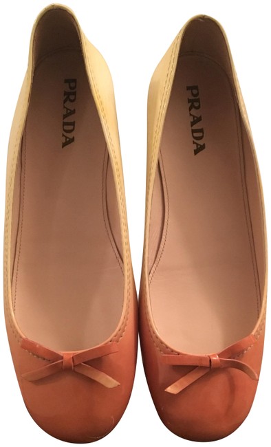 Prada Peach Ombre Ballet Flats