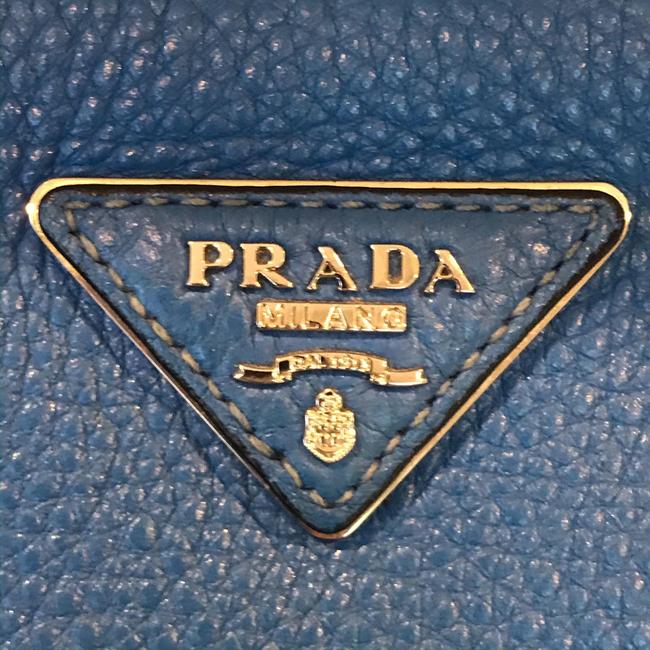 Prada Peacock blue Leather Wristlet