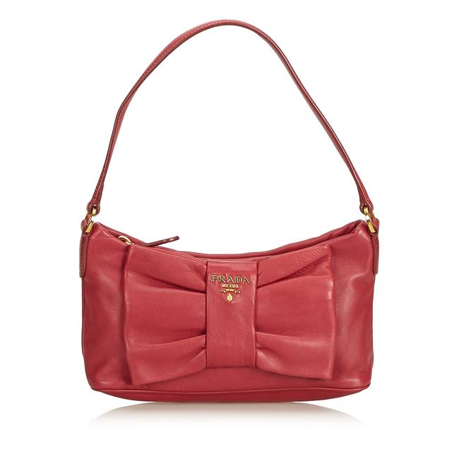 Prada Pink Leather Baguette