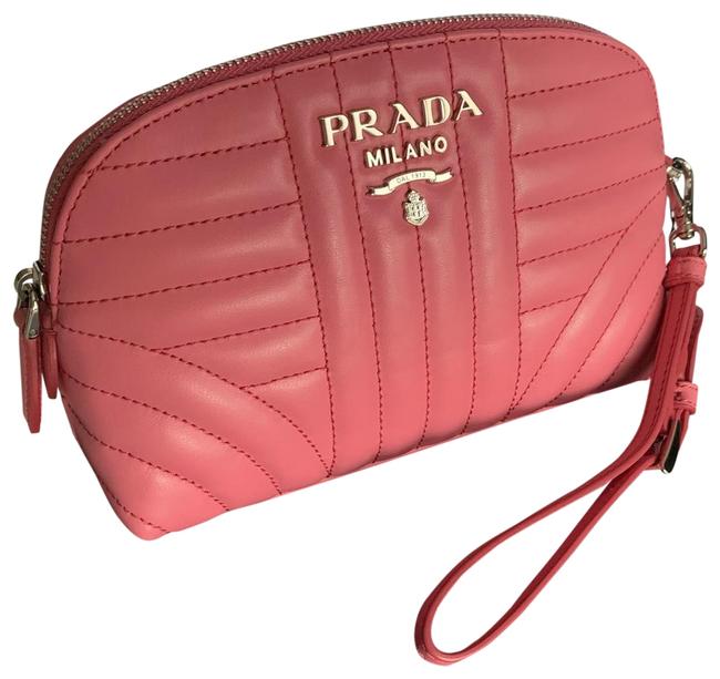 Prada Pink Leather Wristlet