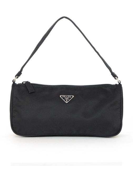 Prada Pochette Black Nylon Baguette