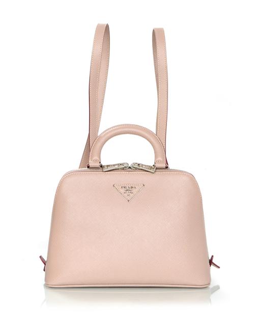 Prada Promenade Lux Mini Taupe Saffiano Leather Backpack