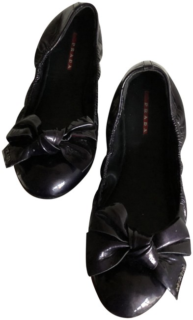 Prada Purple 3f5292 Bow Ballerina Flats