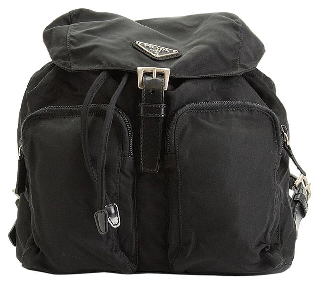 Prada Rdc10980 Small Black Nylon Backpack