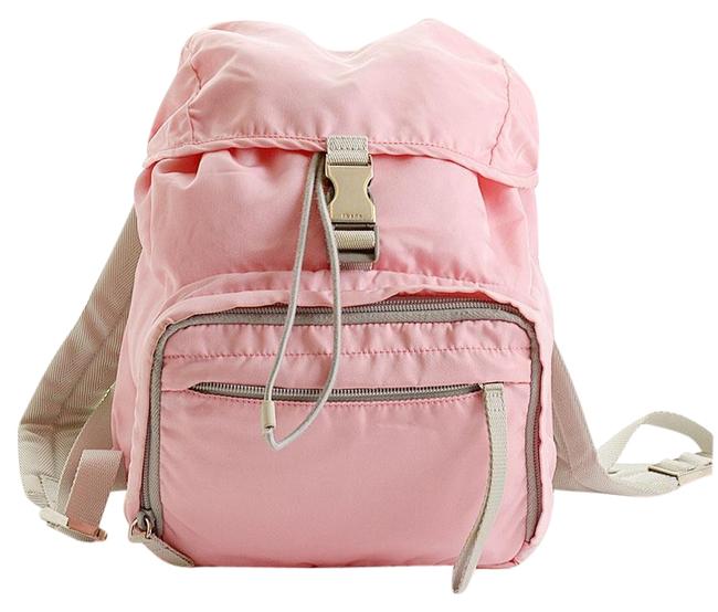 Prada Rdc10981 Small Pink Nylon Backpack