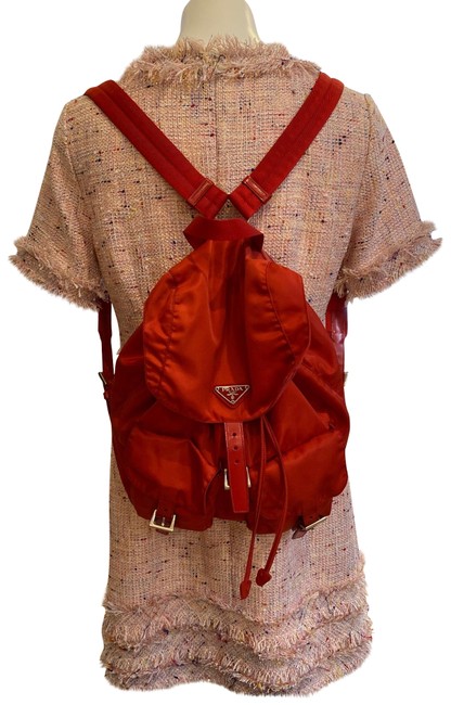 Prada Red Nylon Backpack
