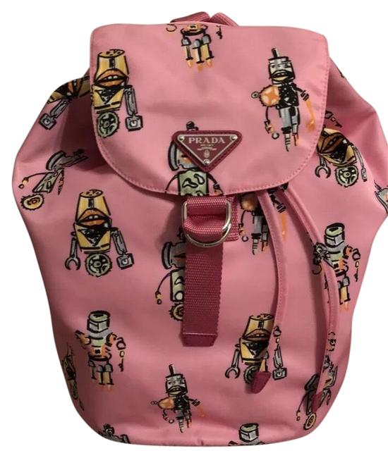 Prada Robot Pink Nylon Backpack