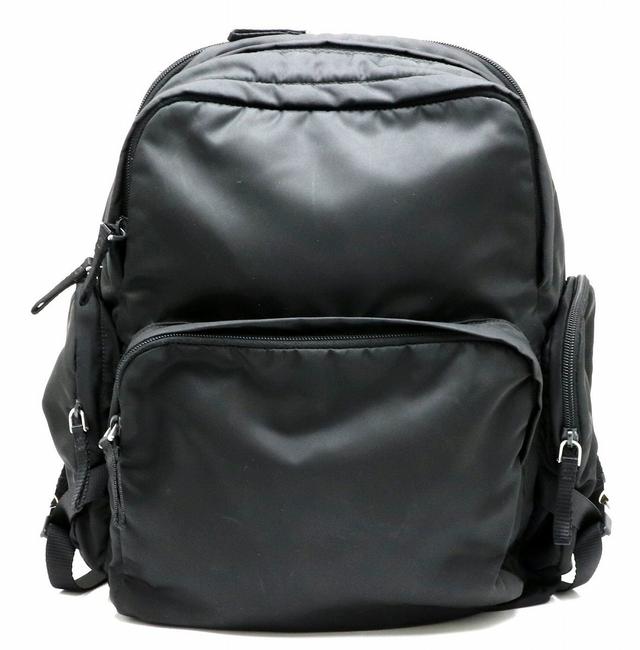 Prada Rucksack Leather BlackNero Nylon Backpack