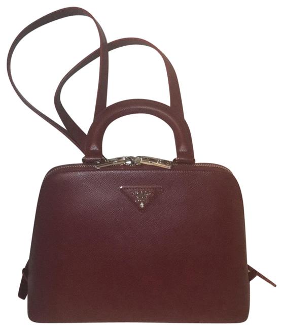 Prada Lux Saffiano Dark Red Backpack