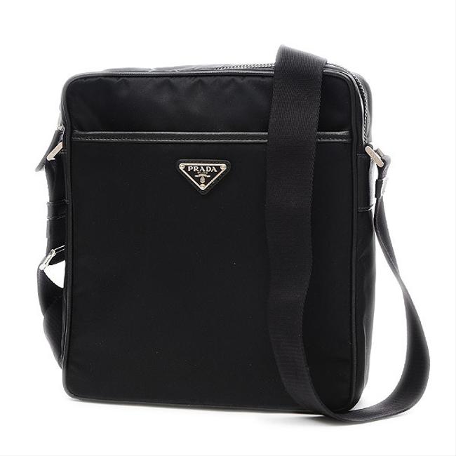 Prada Shoulder 2vh002 Black Nylon Messenger Bag