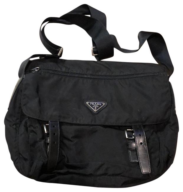 Prada Shoulder Bag Black Nylon Backpack