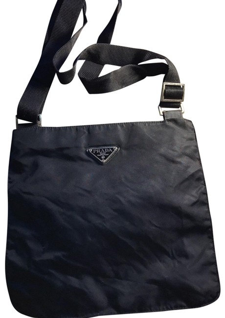 Prada Shoulder Or Cross Body BagVintage Black Nylon Messenger Bag