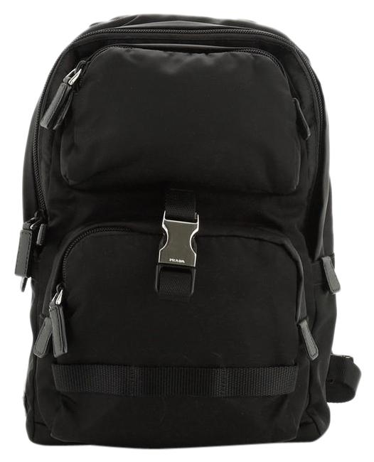 Prada Sling Tessuto Small Black Nylon Backpack