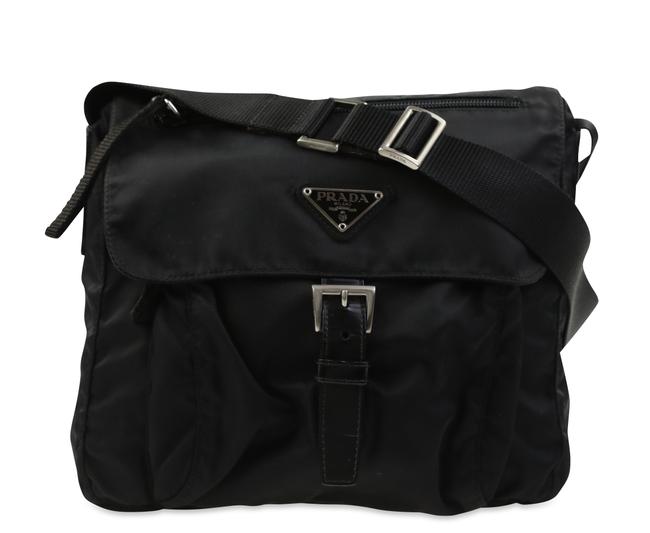 Prada Small Tessuto Black Nylon Messenger Bag