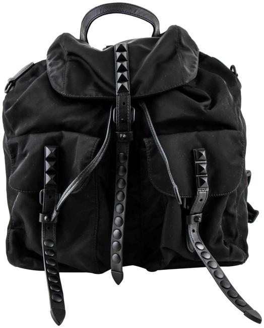 Prada Studded Black Nylon Backpack