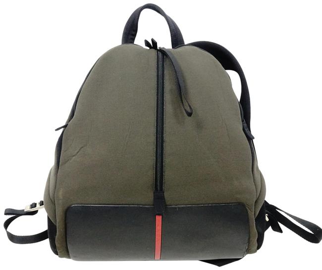 Prada Shoulder Bag Suits Sport Handbag Dark Green Black Leather Backpack