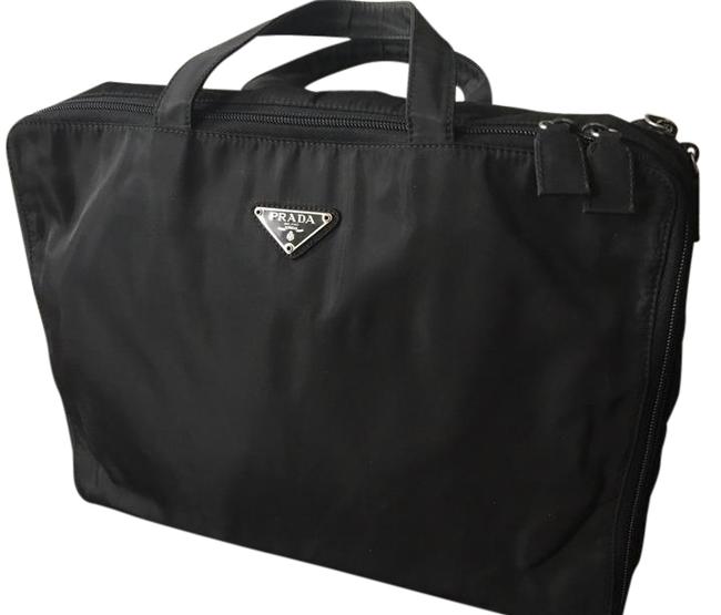 Prada Portfolio TabletComputer Black Nylon Laptop Bag