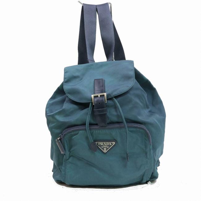 Prada Tessuto 870748 Blue Nylon Backpack
