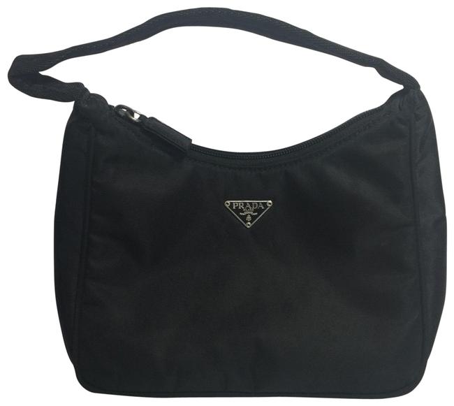 Prada Hobo Tessuto Black Nylon Baguette